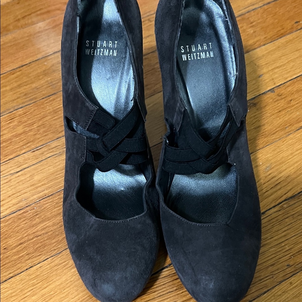 Stuart Weitzman Black Suede Heels Size 8